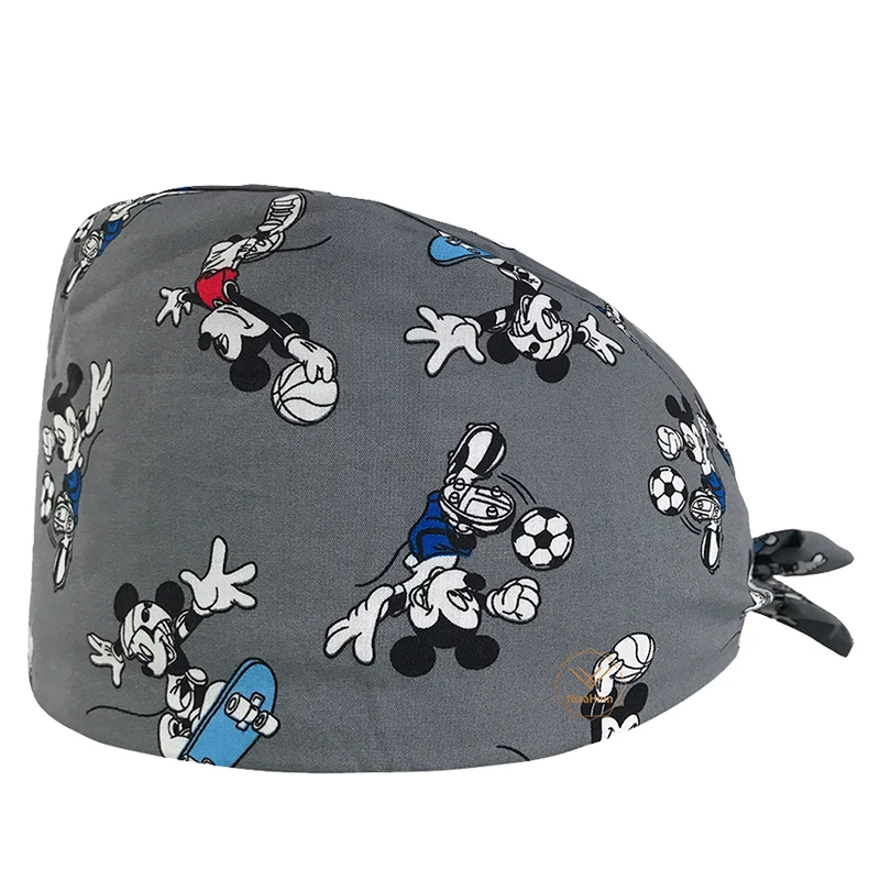 Mickey Printed Medical Surgical Scrub Caps Surgery Cap Dentist Clinic Hat Pet Hospital Doctor Beauty Salon Hats surgical hats