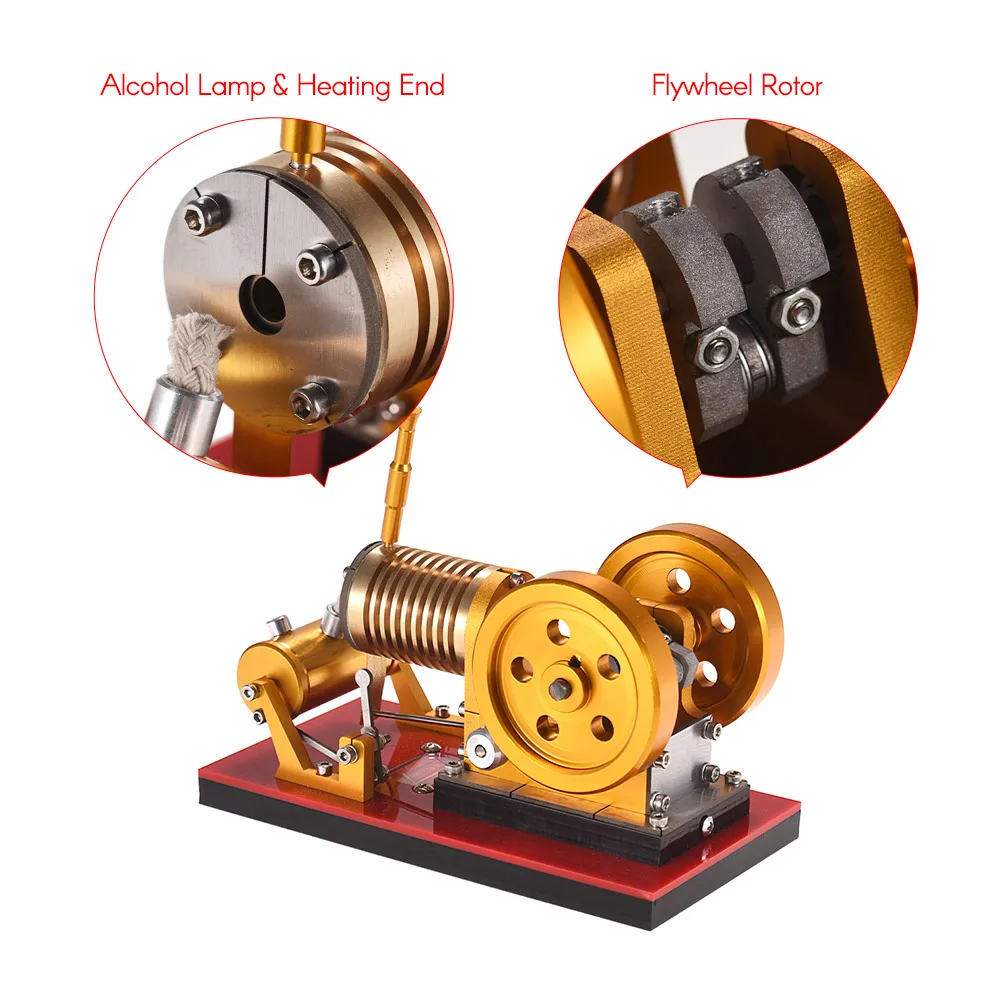 Hot Air Stirling Engine Model Flame Stirling Engine Motor Generator ...