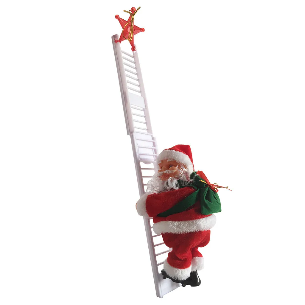 Рождество Санта Клаус Электрический подъем подвесная лестница украшения Рождественская елка украшения забавные новогодние подарки для детей вечерние# W