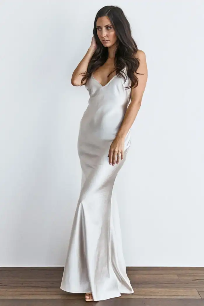 Vestido de festa дешевые облегающие платья подружек невесты длинные с v-образным вырезом атласные Спагетти ремни Robe demoiseur D'Honneur