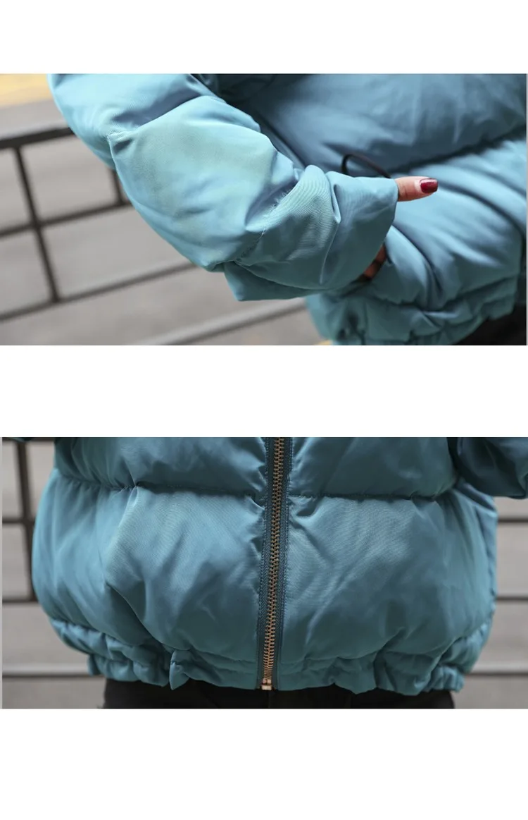Winter New Style WOMEN'S Dress Korean-style Students Short High Extra Short Small Cotton-Padded Jacket down Jacket Cotton-p
