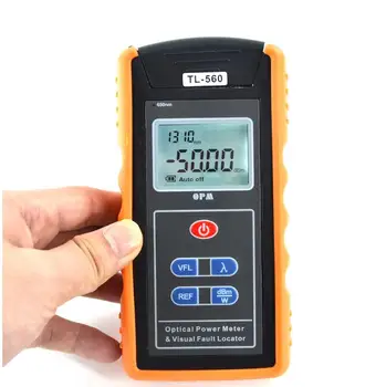 

Handheld TL-560 FTTH Fiber optical power Meter optic opm built in 1mw VFL