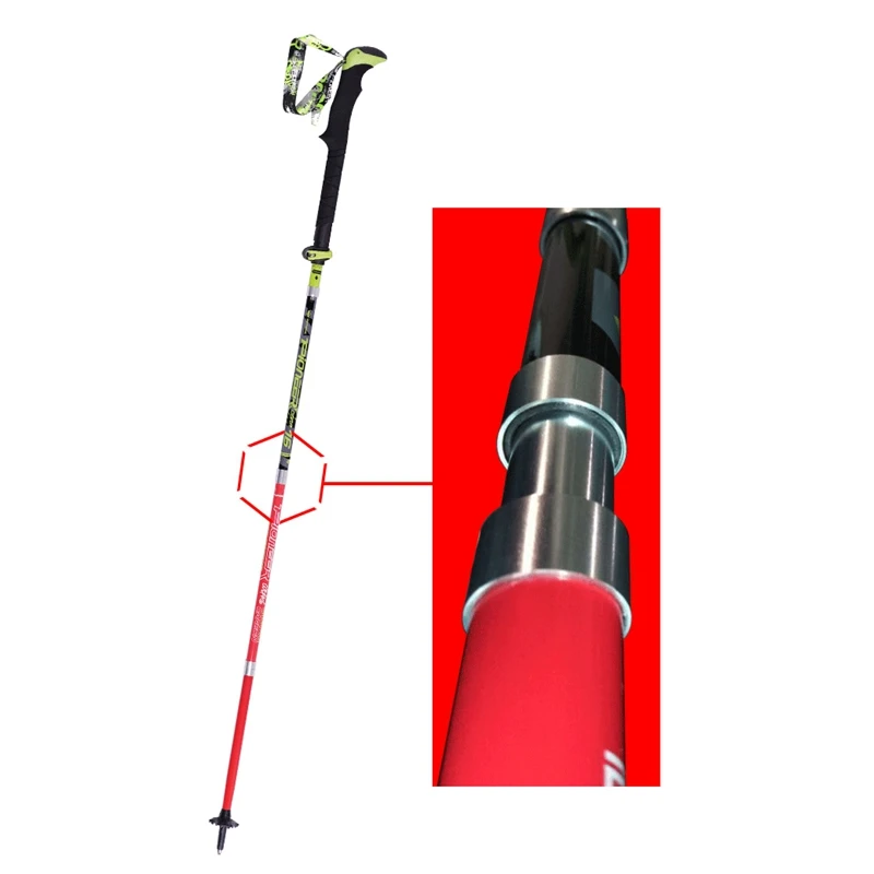 Pioneer Carbon Fiber Walking Sticks Folding Trekking Poles Ultralight Alpenstocks For Outdoor Camping Hiking Trail Running 6