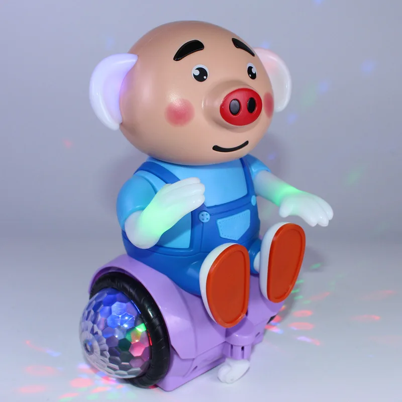 Douyin Стиль Знаменитостей Электрический танцующий вращающийся Meng Seagrass Piggy Сияющий музыкальный киоск горячая Распродажа детская игрушка