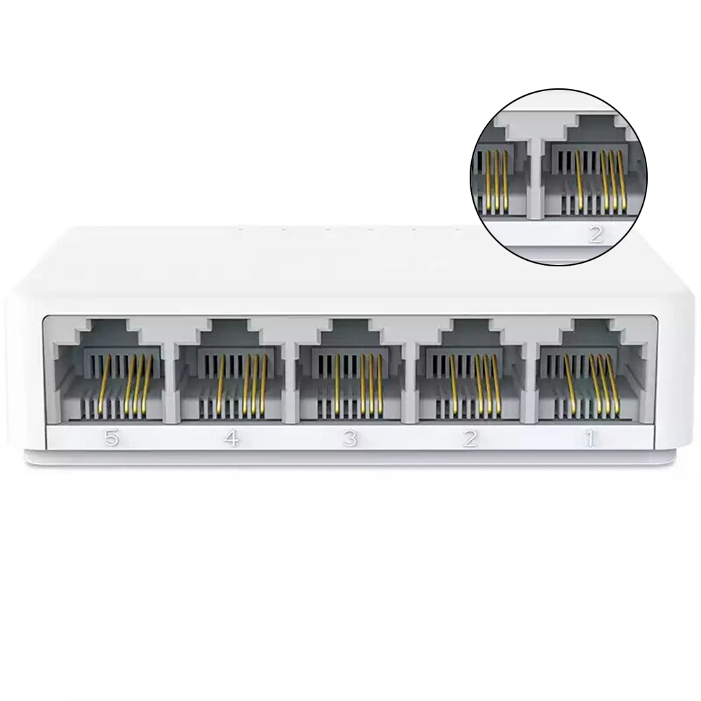 S105C коммутатора Ethernet WiFi модуль, мини 5 Порты и разъёмы настольный коммутатор для интернет-сети, 10/100 Мбит сетевой концентратор, маленький, подключи и играй, легкая установка