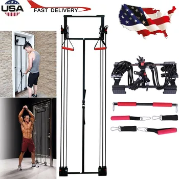 

Full Gym Fitness Door Trainer Tension Trainer Free Straight Bar