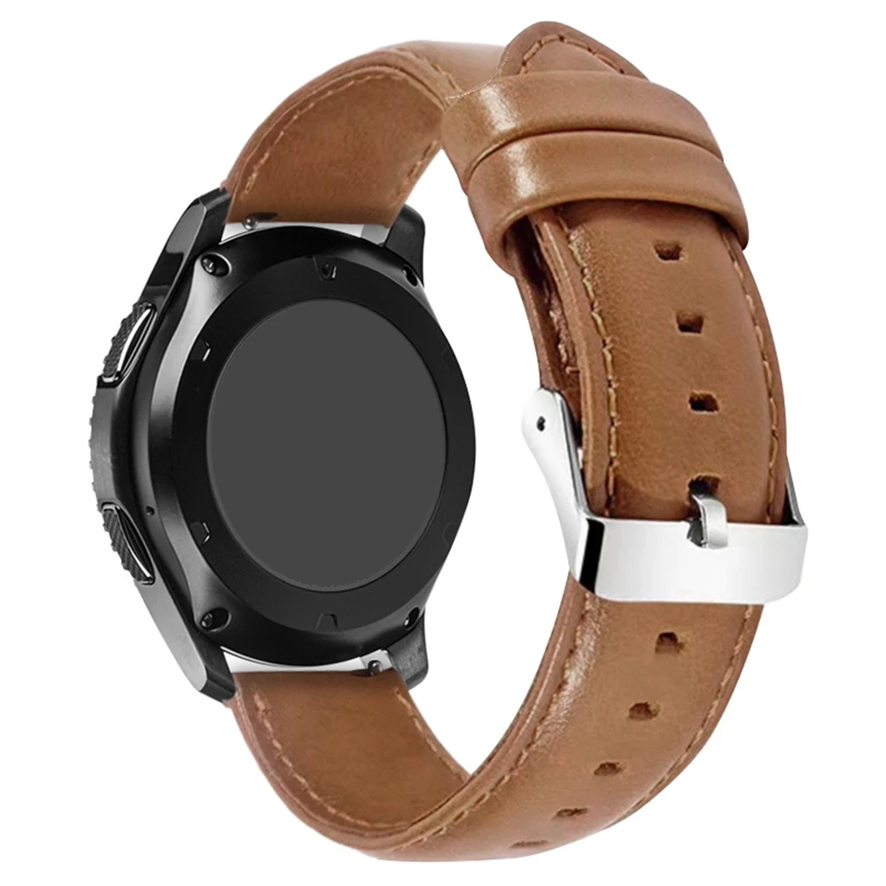 Быстроразъемный высококачественный ремешок для часов Garmin Active S кожаный Универсальный 18 мм 23 мм ремешок для часов для huawei Watch 1st Band