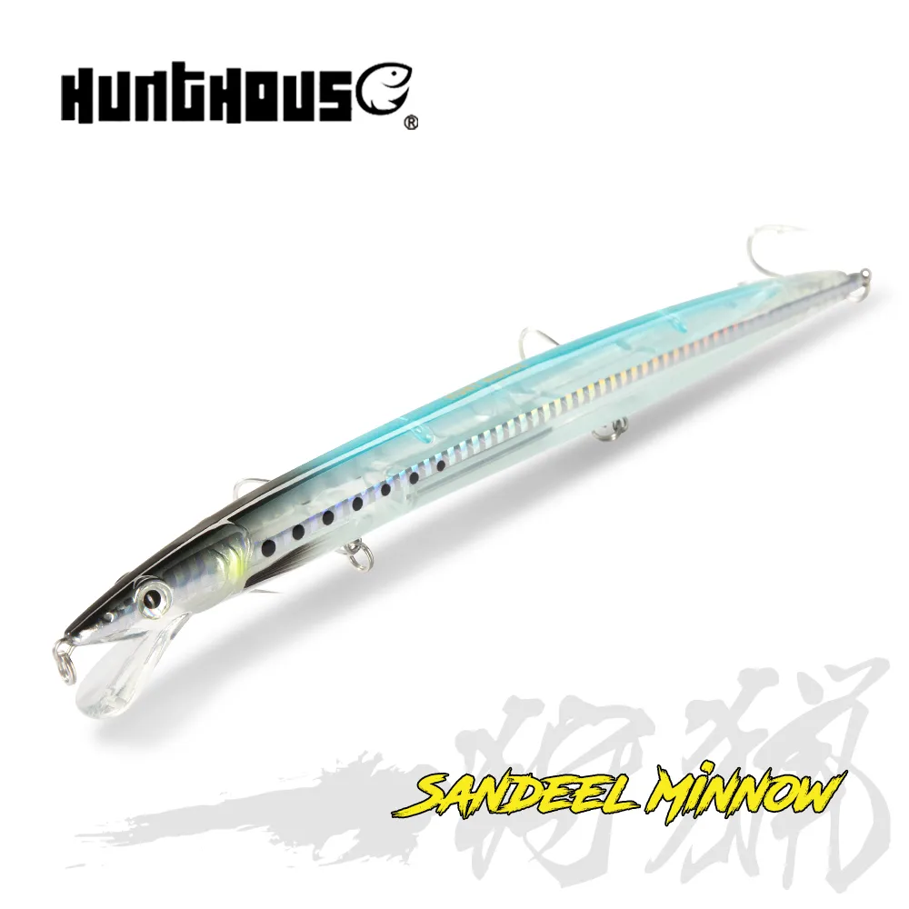 Hunthouse Sandeel Minnow Lures 143mm/14g 173mm/23g 208mm/33g Artificial  Jerkbait Wobbler Long Casting Stickbait Trout Pesca