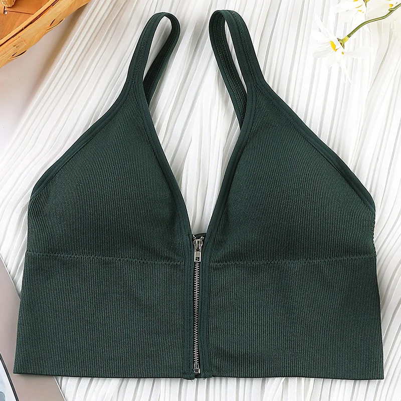 Women Lingerie Bra Women Tank Tops Women Tube Tops Women's Cotton Underwear Tube Top Bra Sexy Solid Color Top Women's Sports Bra Fashion Push Up Lingerie Female V-Neck Tank Up