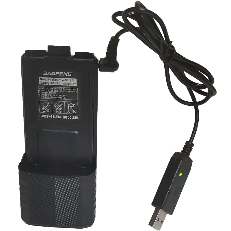 2021 Baofeng UV-5R USB-кабель для зарядного устройства 3800 мАч 5RA 5RB BF-UVB3 Plus UV-S9 UV-R50 UV-82 |