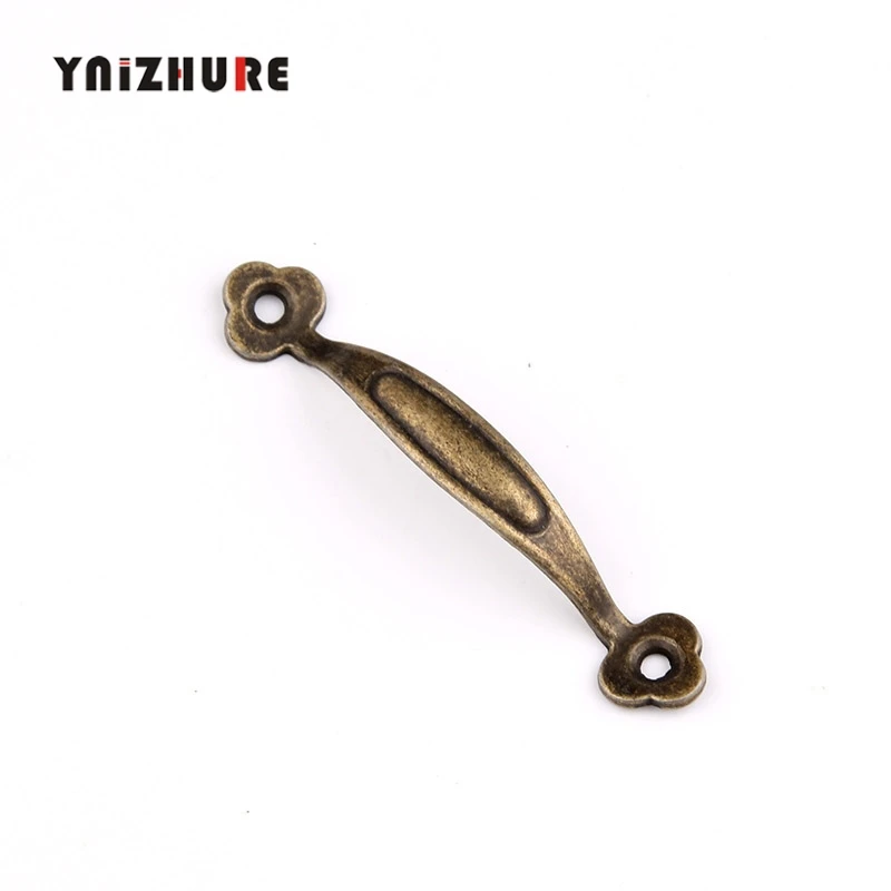 

2pcs 69*12mm Cabinet Cosmetic Case Handle Knobs Pendants Flowers For Drawer Wooden Jewelry Box Furniture Hardware