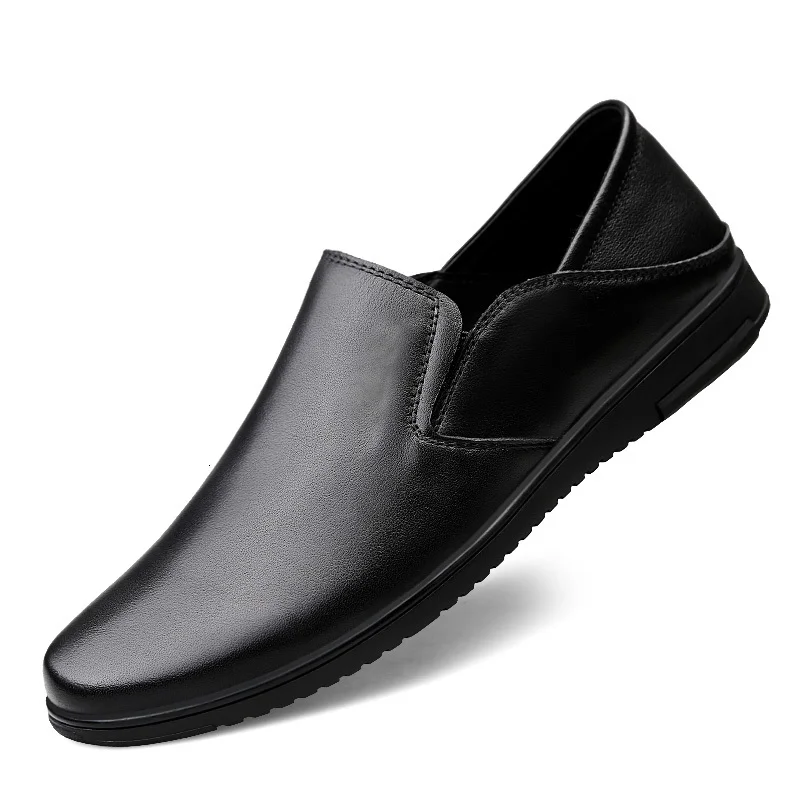 Мужские лоферы; дизайнерские удобные мокасины; модная обувь; уличная Черная мужская повседневная обувь; мужские водонепроницаемые мокасины ручной работы из натуральной кожи