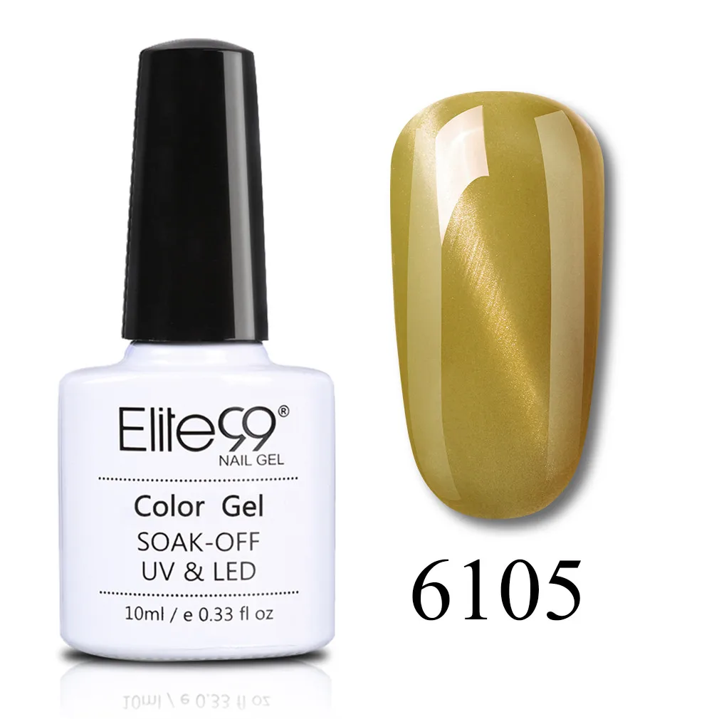 YSMY6105 Elite99 10 мл Гель-лак для ногтей с эффектом «кошачий глаз» лак Vernis полуперманентный лак для ногтей Гибридный Гель-лак замочить от магнитных ногтей Краска Gellak - Цвет: YSMY6105