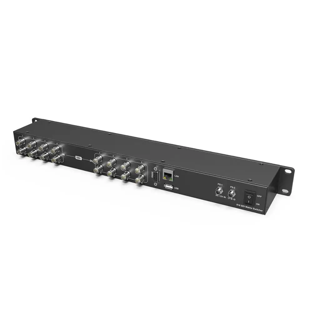 Avmatrix MSS0811 Compact 1RU 8-канальный 3G-SDI матричный коммутатор имеет 3G/HD/SD SDI 8 входов и 8 выходов
