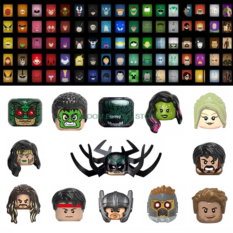 Фигурки героев американского комикса из серии Head Hero фигурки мультфильмов