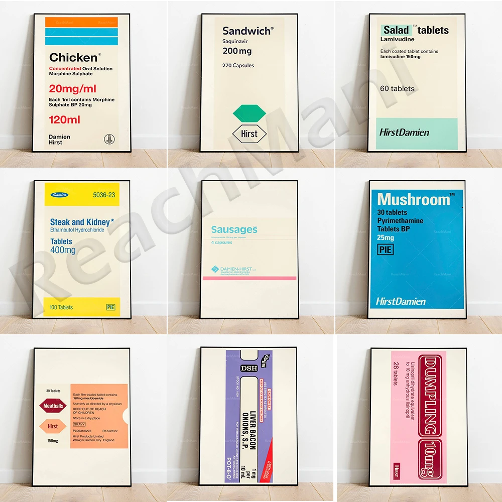 Курица корневая говядина пельмени грибы салат (Последний Ужин)-Damien Hirst
