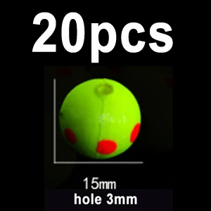 15mm 20PCS JIGEECARP 20 шт Bolie приманки для большой ловли карпа EVA Пена Плавающие бусины блесны на карпа снасть искусственные приманки - Цвет: 15mm 20PCS