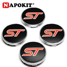 4pcs 54mm ST Logo Car Wheel Center Hub Cap for Ford Fusion Everest Escape Explorer Mondeo Focus Ecosport Fiesta Kuga Car Rim Hub