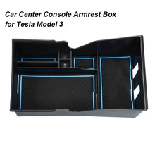 Для Tesla модель 3 Автомобильная полка для мелочей центральная консоль Органайзер контейнер держатель коробка с 1 набором нескользящего коврика