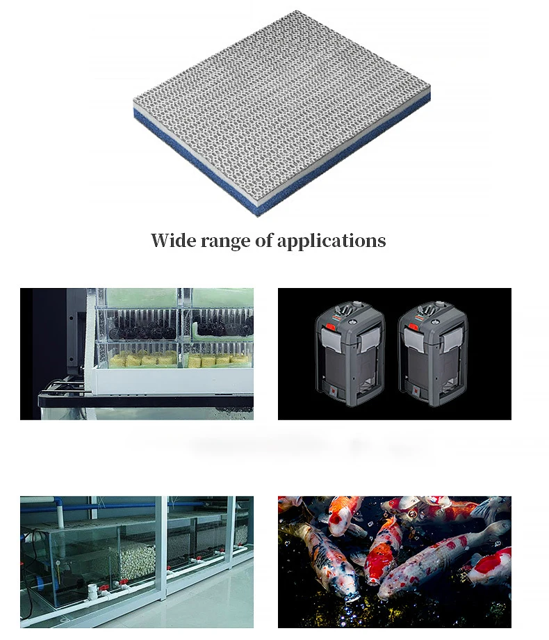 6D 6Layers  Aquarium Filter Sponge No Glue Foam Biochemical Cotton Fish Tank  Filtration Accessories