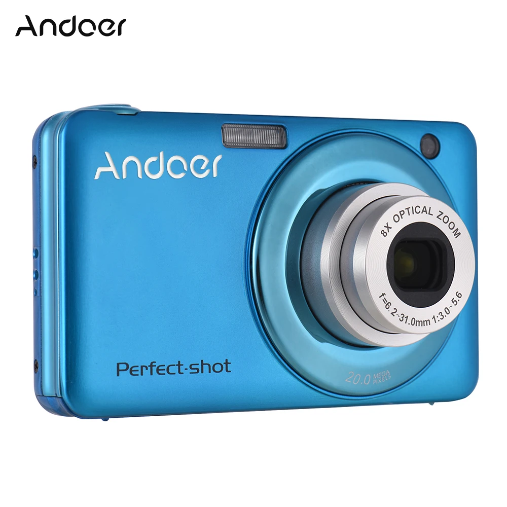 

2018 Andoer 20MP 720P HD Video Digital Camera Camcorder with 2pcs Batteries Anti-shake 2.7inch LCD Screen Kids Christmas Gift