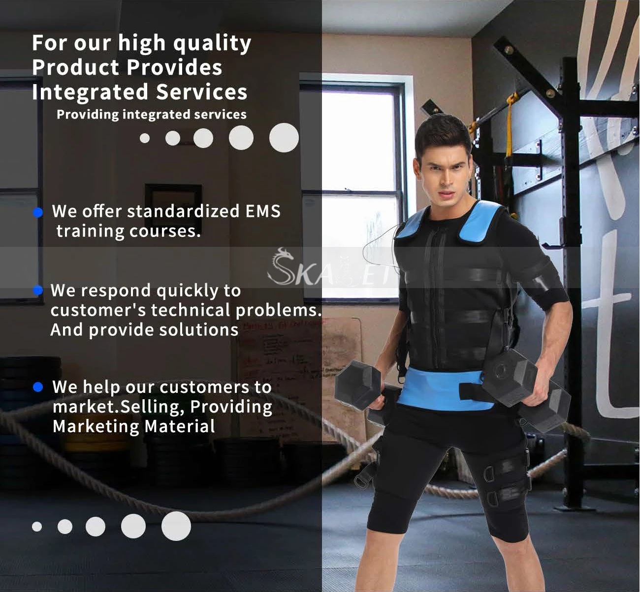 

High Grade EMS Muscle Stimulation Body Training Suit Physical Exercise Aerobic Weight Loss Gain Muscle