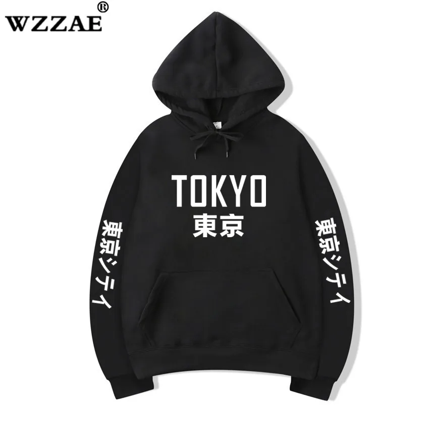 Новое поступление, толстовки в японском стиле Харадзюку, пуловер с рисунком города, толстовка в стиле хип-хоп, уличная одежда для мужчин/женщин, черные толстовки S-3XL