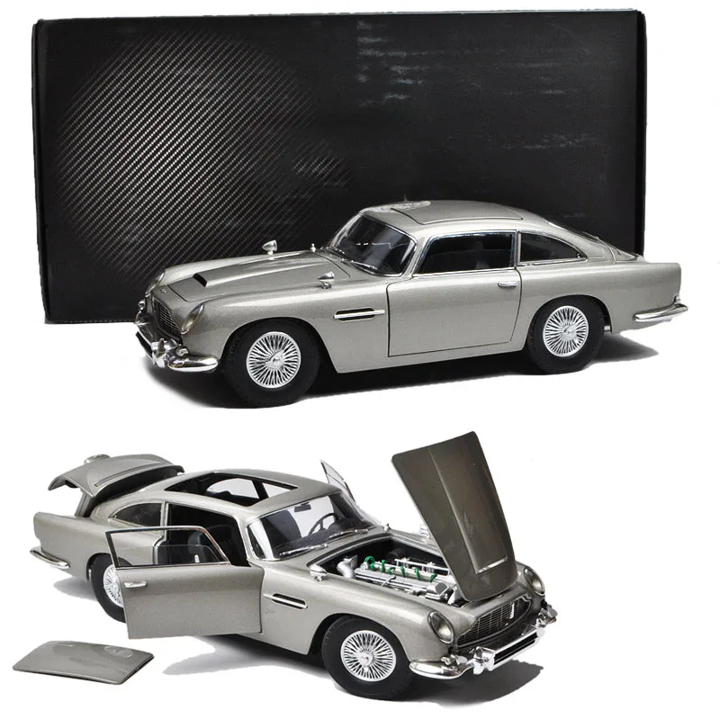 1:18 масштабная модель полученная литьем под давлением сплав Aston Martin DB5 моделирование модель машины коллекция металлических инструментов автомобиля 007 вентиляторы игрушки подарки