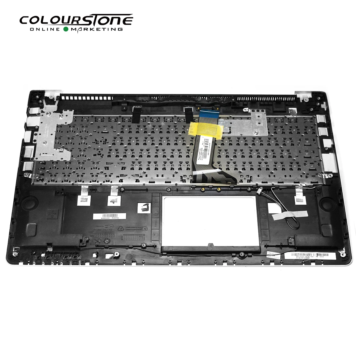 Teclado Laptop S500ca Espanhol para Asus Teclado Prateado com Retroiluminação e Capa para S500c S500 Palmdescanso para as Mãos - Imagem 4