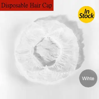 

100pcs/lot Disposable Shower Caps Hat Non-woven Shower Caps One-Off Rain Covers Elastic Shower Cap Bath Caps Solid Color