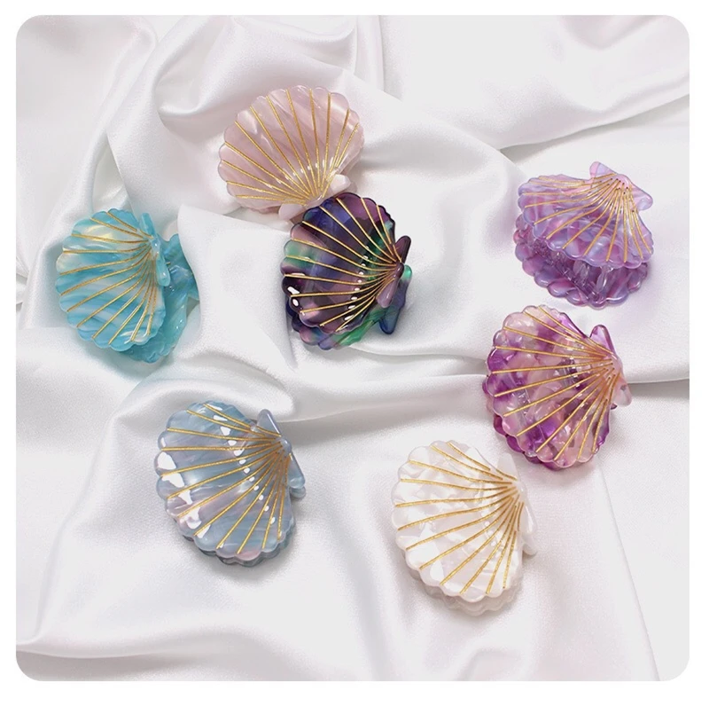 

New Acetate Shell Clips Small Sweet Girl Cute Wind Claw Clip Hair Clip Hair Accessories Shiny Creative Headwear
