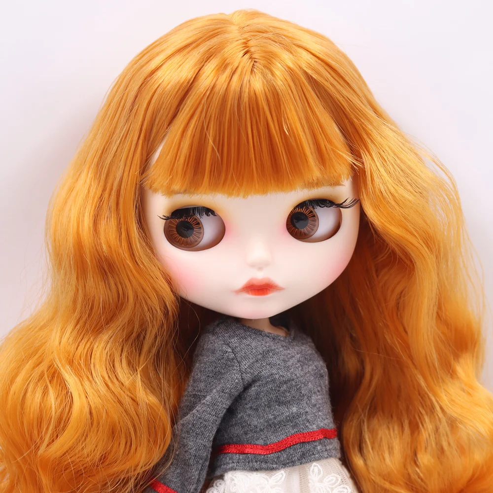 Кукла ICY DBS Blyth No.BL0145 оранжевые коричневые волосы на заказ резные губы лицо 1/6