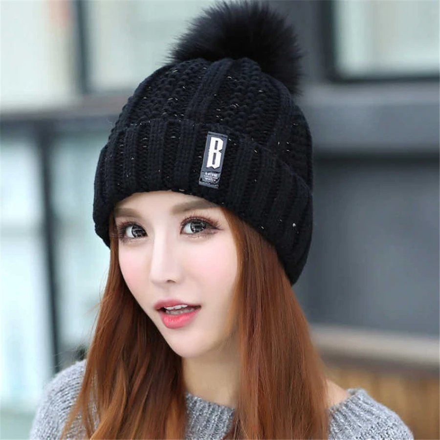 

Pure Color Wool Knitted Hats Women INS Hot Sale Beanie Caps Multi-function Wearing Casual Horsetail cap Female Empty Top Hats