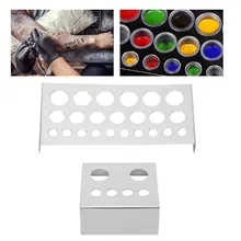 6+23 Holes Stainless Steel Pigment Container Stand Tattoo Ink Cup Holder Tattoo Brack Tool Accessories For Permanent Makeup Use