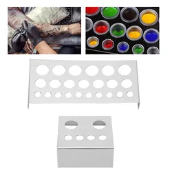 6+23 Holes Stainless Steel Pigment Container Stand Tattoo Ink Cup Holder Tattoo Brack Tool Accessories For Permanent Makeup Use