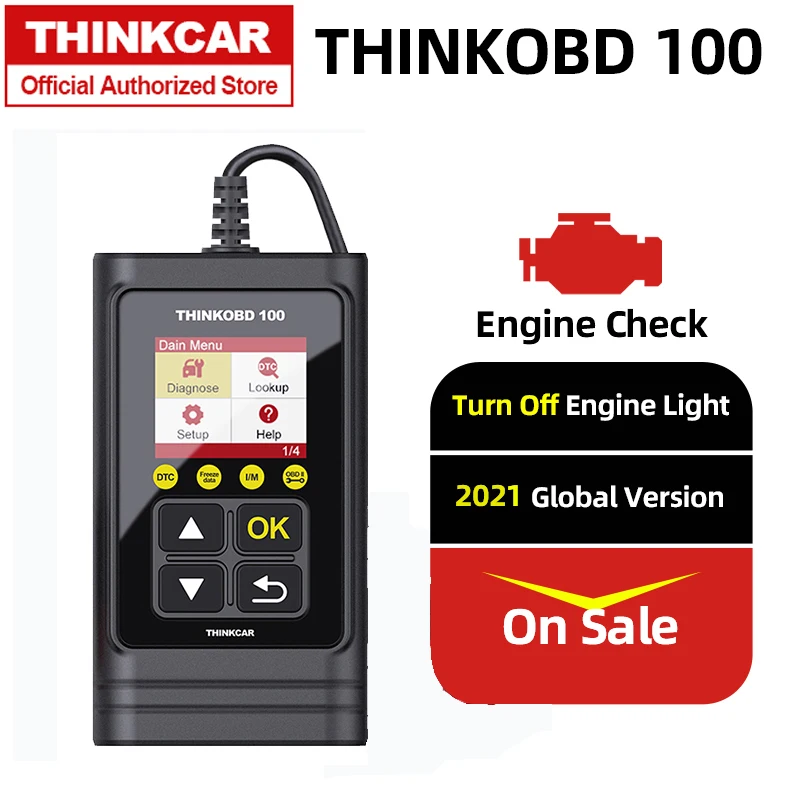 Thinkobd 100 obd2 сканер автомобильный диагностический инструмент obd 2 obdii считыватель
