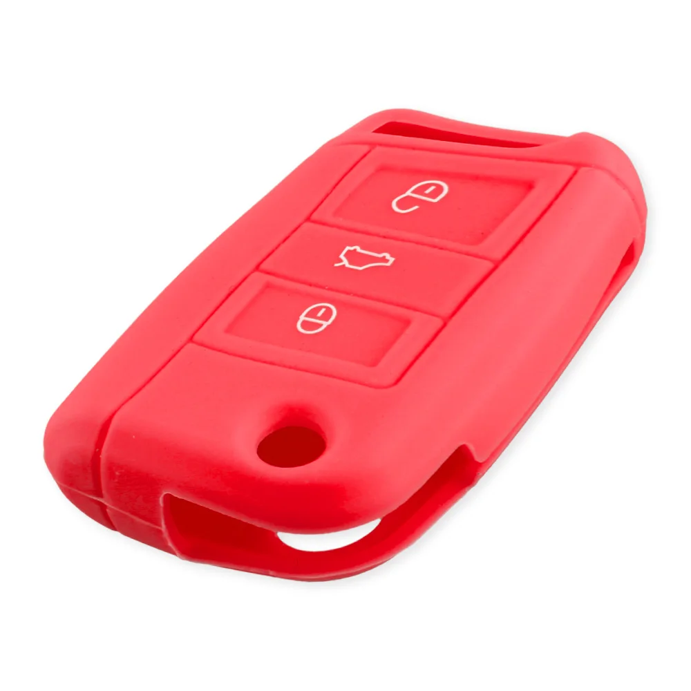 KEYYOU 3 кнопки для VW GOLF MK7 SKODA OCTAVIA SEAT LEON COMBI IBIZA CUPTRA дистанционный ключ силиконовый чехол