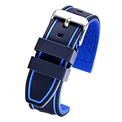 22 мм ремешок для samsung gear s3 galaxy Watch 46 мм силиконовый ремешок huami amazfit pace 22 мм спортивный браслет - Цвет ремешка: blue