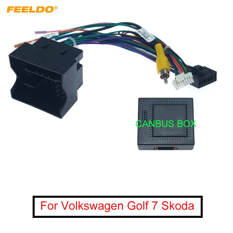 Автомобильный аудиоадаптер FEELDO 16pin Andriod адаптер питания с can-шиной для Volkswagen Golf 7