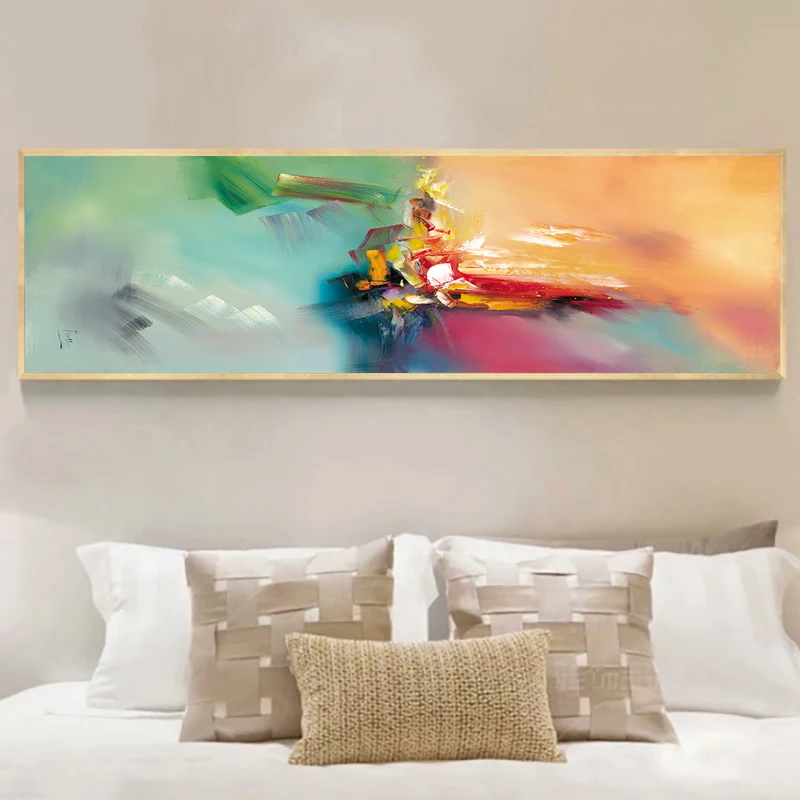 

Yuke Art Posters and Prints Wall Art Canvas Painting Modern Abstract Blue Yellow Posters Wall Art Pictures For Living Room Decor
