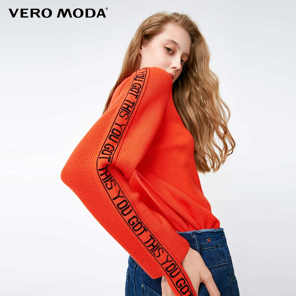Vero Moda свитер женский О товаре Для женщин уличный Стиль с галстуком-бабочкой из искусственной pu кожи со шнуровкой и круглым вырезом чистой шерсти свитер | 318313511