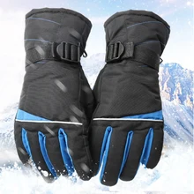 Для мужчин/Для женщин лыжные перчатки для сноуборда перчатки с антискользящим покрытием Водонепроницаемый зимние теплые флисовые мотоцикла Снегоход Ездовые перчатки