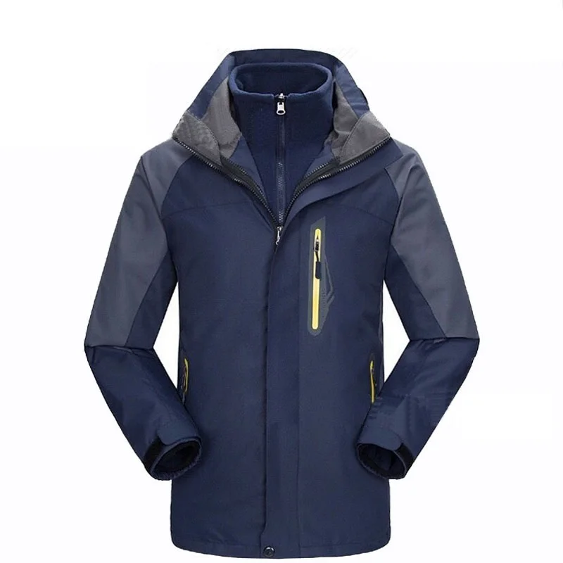 

Men Winter Softshell Waterproof Jacket Windbreaker Rain Fleece Outdoor Warm 2 piece Hiking Camping Trekking Skiing Jackets