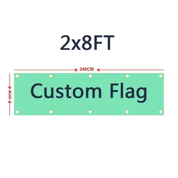 

Cheap Custom 2x8ft Flags Digital Printed Made Your Own Design With Brass Grommets Or Only Sewing Custom Banner Family Decoration