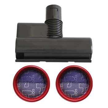 

2X for Dibea D18 Hand-Held Vacuum Cleaner Round Washable Filter & 1X Detachable Electric Dust Mites Suction Head