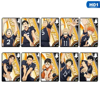

10pcs Haikyuu Volleyball Junior Stickers Anime Card Sticker Custom Crystal Frosted Jelly Bus Card Meal Card Sticker