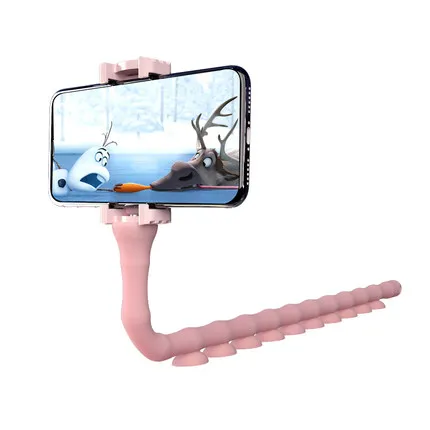 Гибкая палка для селфи, монопод, осьминог, штатив, держатель для GoPro, IPhone, камеры, телефона, автомобиля, велосипеда, универсальный - Цвет: Pink2