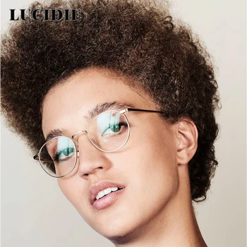 

The latest small and exquisite stainless steel glasses frame men women retro fashion round frame glasses