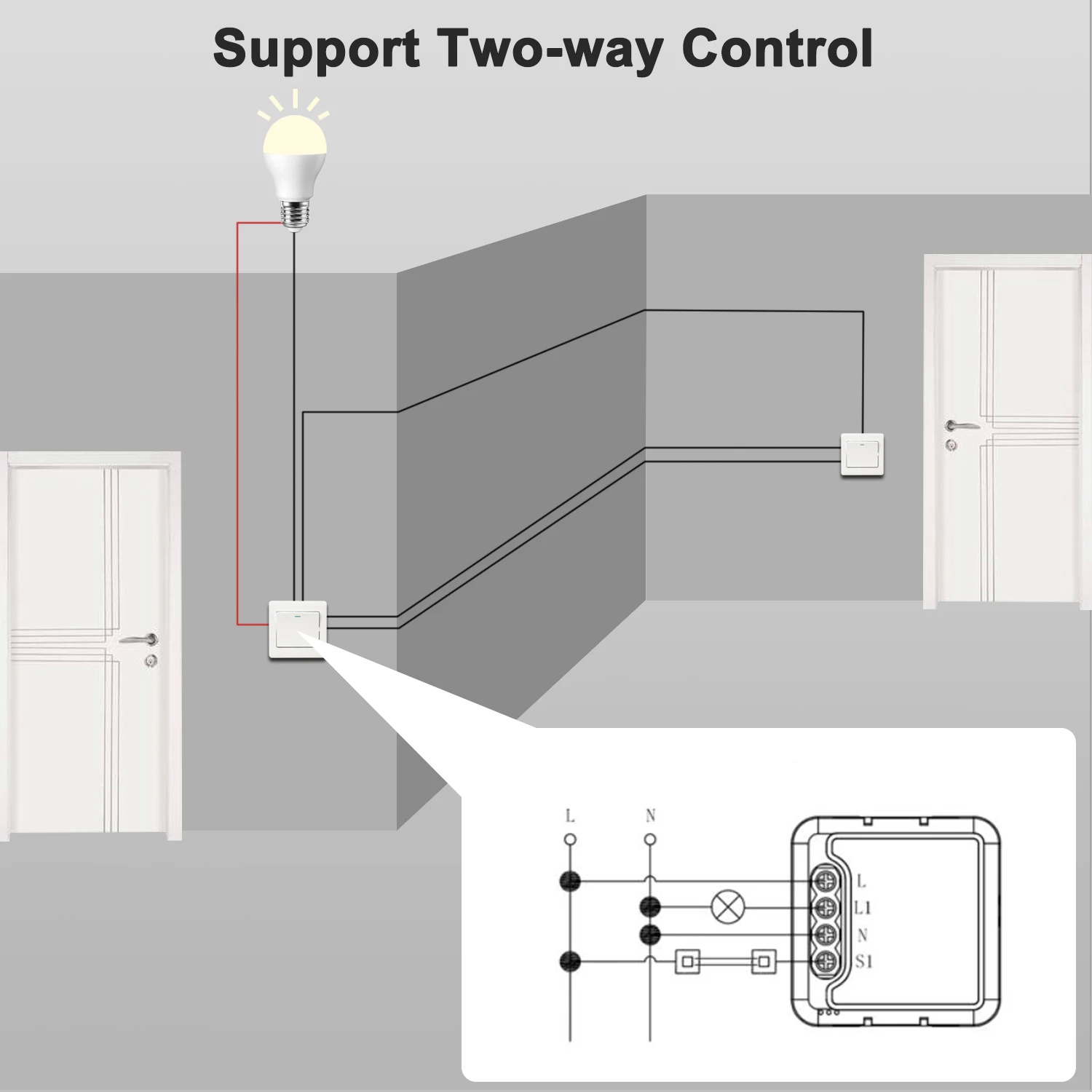 Tuya Smart Zigbee Light Switch Module 1/2/3/4 Gang Automation DIY Breaker 2 Ways