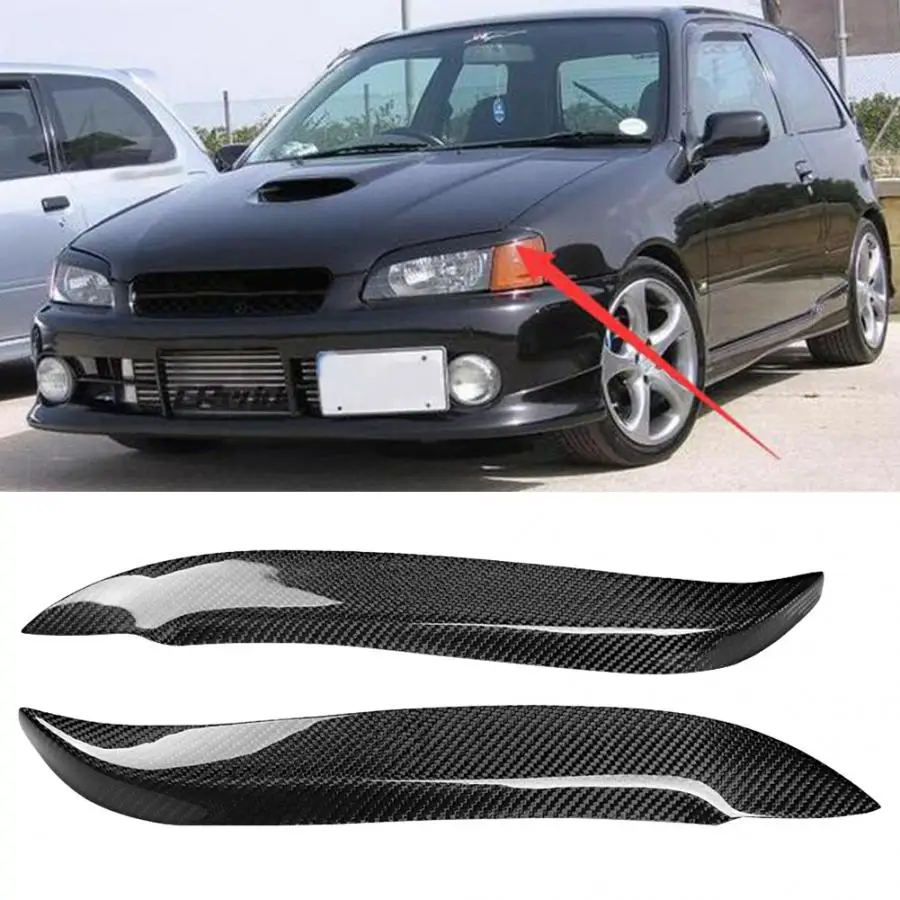 Pre-cut vehicle graphic overlays Toyota Yaris sedan White headlight eyelids